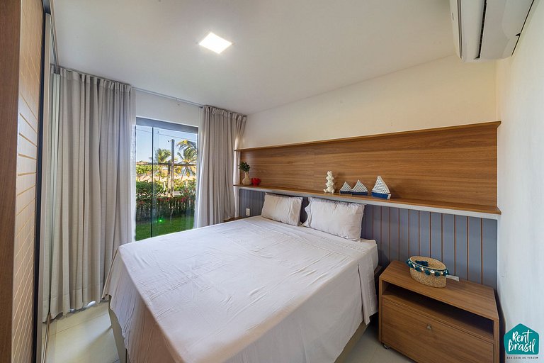 Apartamento en planta baja con vistas al mar en Imbassaí