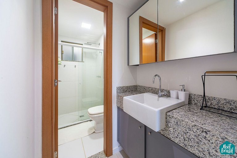 Apartamento en planta baja con vistas al mar en Imbassaí