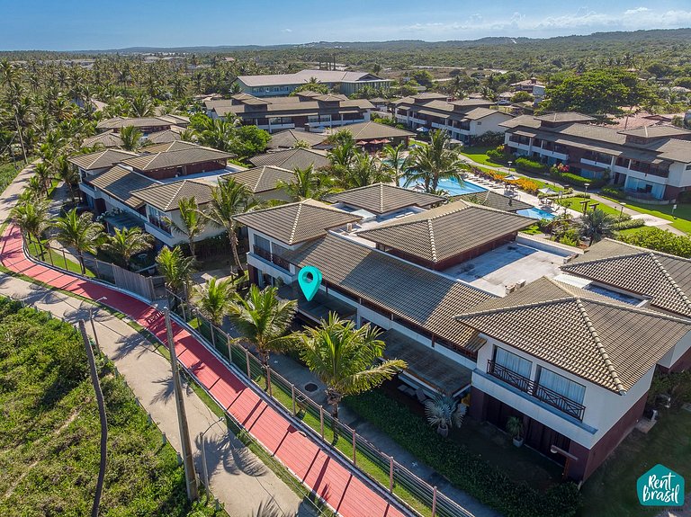 Apartamento en planta baja con vistas al mar en Imbassaí