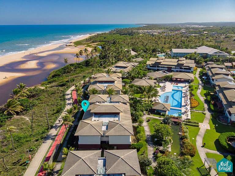 Apartamento en planta baja con vistas al mar en Imbassaí