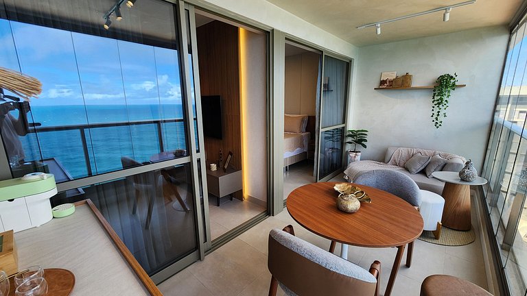 Lindo Apto 1610 quarto e sala em Ondina | Beach Class
